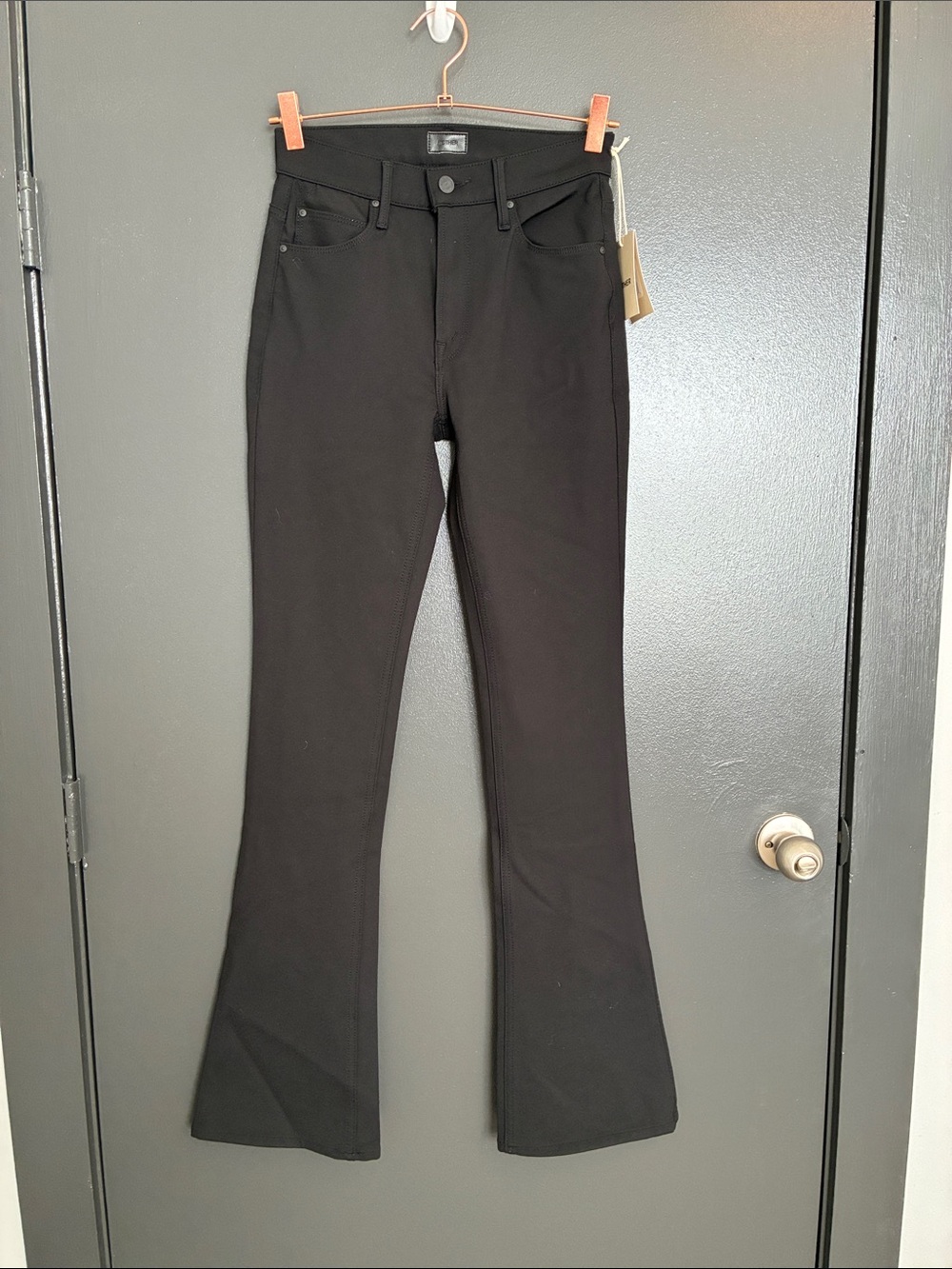 NWT MOTHER Black High-Waisted Runaway Pants Sz 25 - Picture 4 of 12